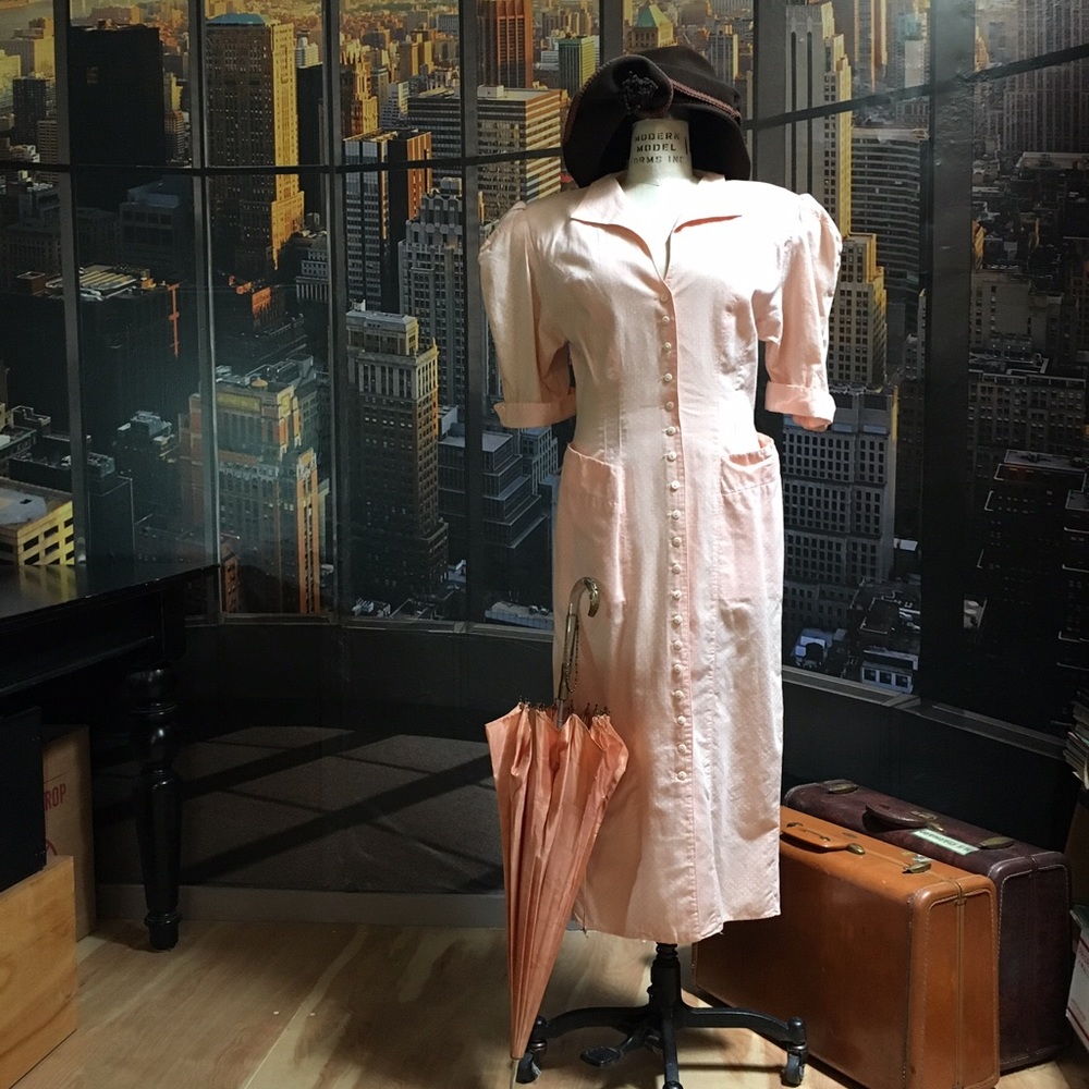 Vintage 1940's Style Button Down Dress